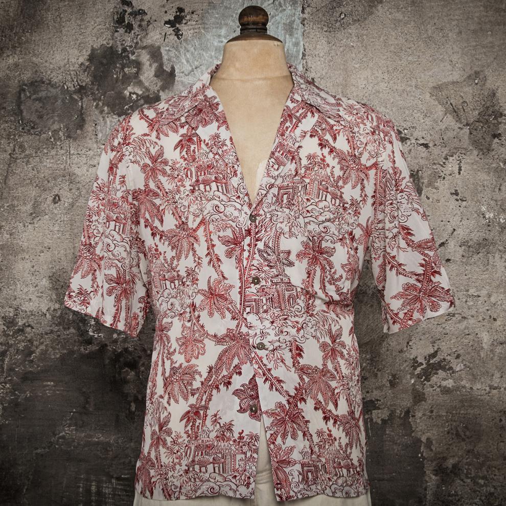 LA CHEMISE HAWAIENNE "TEMPLE RED"