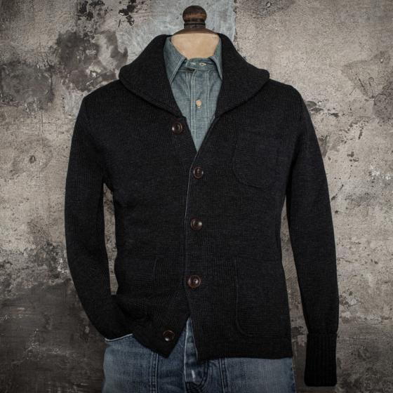 LE CARDIGAN "L'ENFANT DU MALHEUR" ANTHRACITE