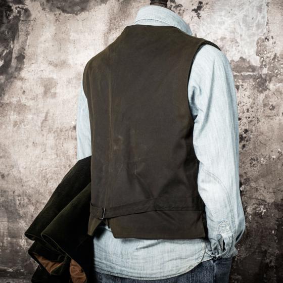 LE GILET "MILORD" - VELOURS KAKI