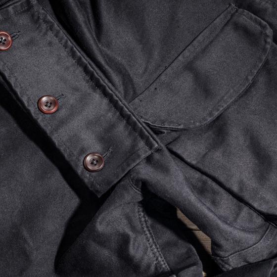 LE PANTALON SUBMARINER - STONED BLACK MOLESKINE