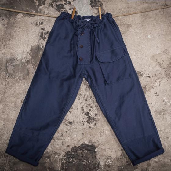 LE PANTALON SUBMARINER - STONED BLUE MOLESKINE