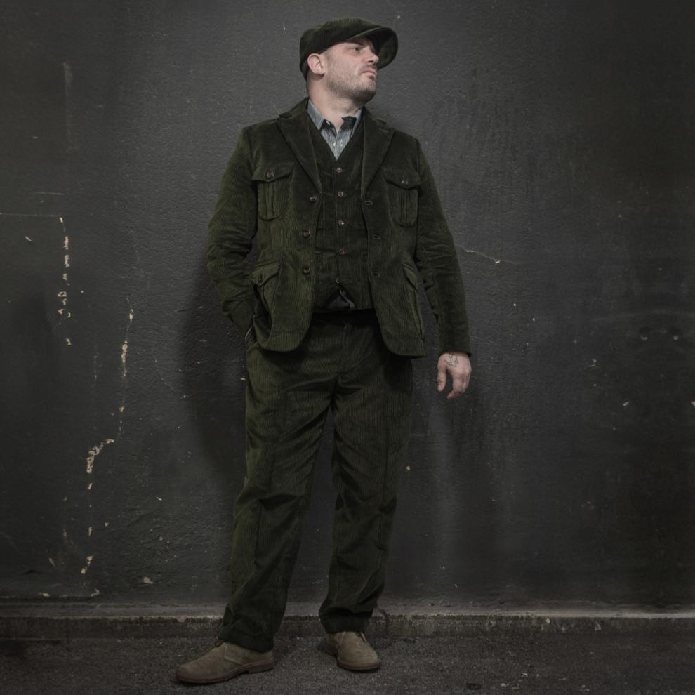 LE PANTALON MILORD - VELOURS KAKI