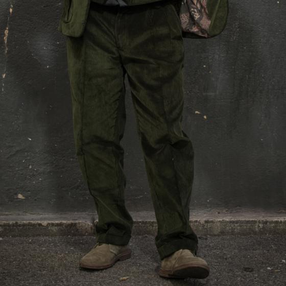 LE PANTALON MILORD - VELOURS KAKI