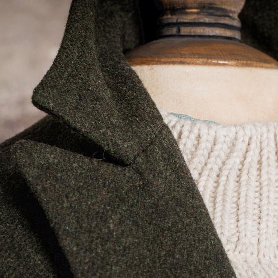 LE PARDESSUS EN LAINE - KAKI