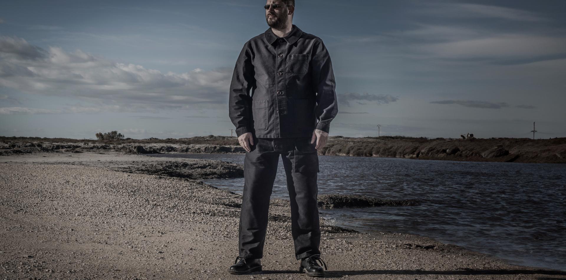 LE PANTALON SUBMARINER - STONED BLACK MOLESKINE