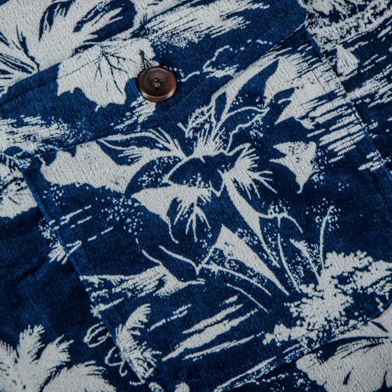 SHORT HAWAIIAN INDIGO SPONGE «BEACH»