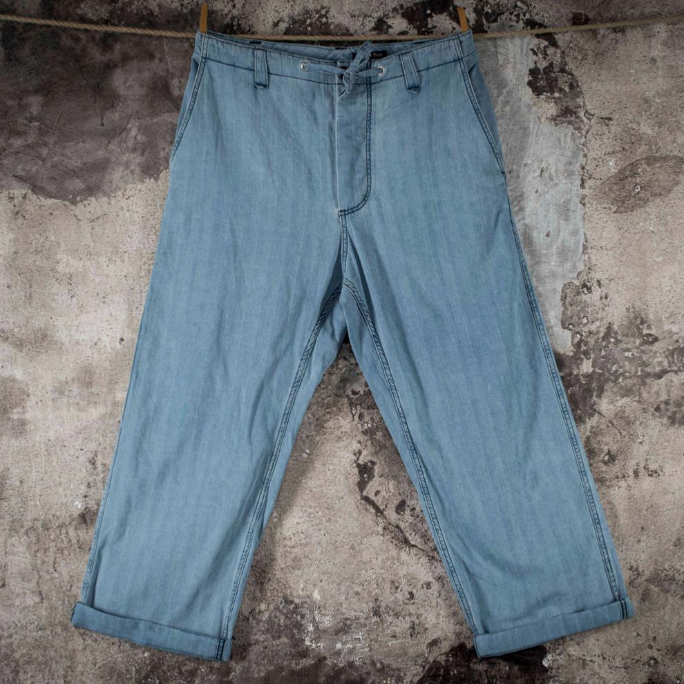 LE PANTALON "LE NERVI" INDIGO STONED