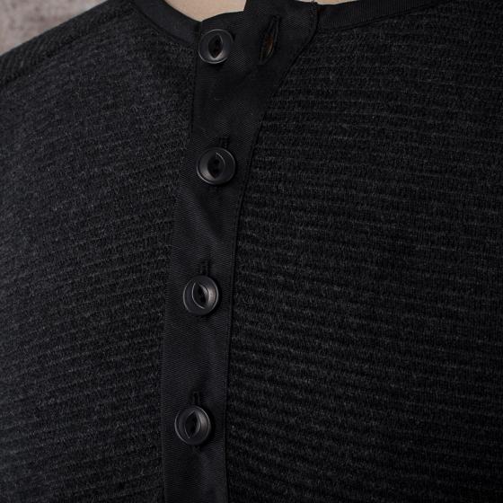 LE THERMAL HENLEY "ALBERT" - CHARCOAL