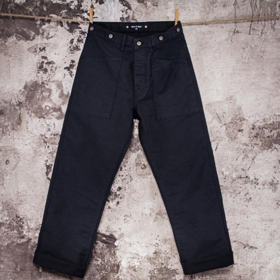 LE PANTALON "PENITENCIER" MOLESKINE NOIR